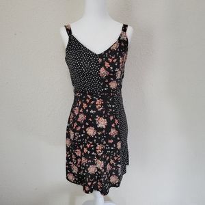 BeBop Multicolor Floral and Pin Dot Dress